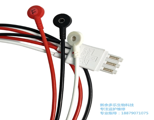 飛利浦3導聯線Snap AAMI ICU ECG導聯線M1673A